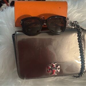 Tory Burch bundle of two Logo-Embellished Interior Bag